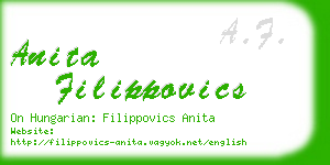 anita filippovics business card